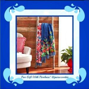 SOLDPioneer Woman Fancy Flourish Reversible throw with fringe Gift Idea🌺🌺